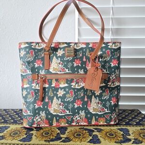 Dooney & Bourke Green Holiday Print Tote Bag